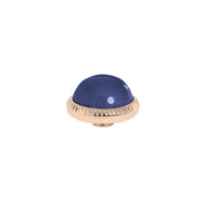Melano Vivid Meddy Ball 12mm Rose Goudkleurig Zirkonia Navy Blue
