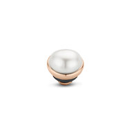 Melano Twisted Meddy Pearl Stone Rose Gold Coloured White