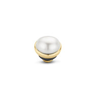 Melano Twisted Meddy Pearl Stone  Gold Coloured White