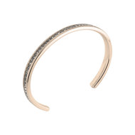 Melano Friends Side Bangle Stainless Steel Zirkonia Crystal Rose Gold-coloured