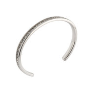 Melano Friends Side Bangle Stainless Steel Zirkonia Crystal Silver-coloured