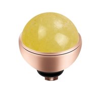 Melano Roségoldfarben Twisted Aufsatz Edelstein Yellow Calcite