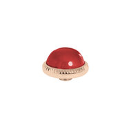 Melano Vivid Meddy Ball 12mm Rose Gold coloured Zirkonia Ruby Red