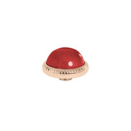 Melano Vivid Meddy Ball 12mm Rose Goudkleurig Zirkonia Ruby Red