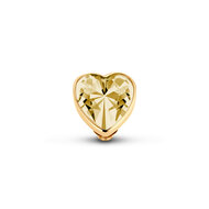 Melano Twisted Heart Stone Goldplated Champagne