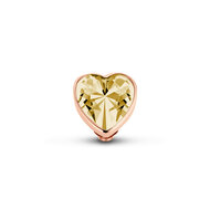 Melano Twisted Heart Stone Rose Goldplated Champagne