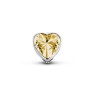 Melano Twisted Heart Stone Silverplated Champagne