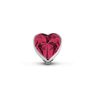 Melano Twisted Heart Stone Silverplated Fuchsia