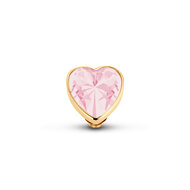 Melano Twisted Heart Stone Goldplated Milk pink