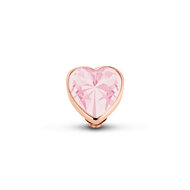 Melano Twisted Heart Stone Rose Goldplated Milk pink