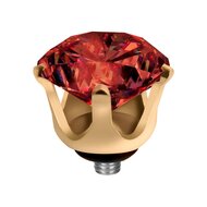 Melano Twisted Crown Stainless Steel Meddy Gold-coloured Dark Red