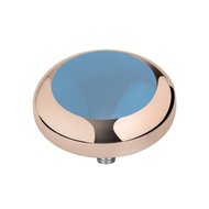 MelanO Vivid Setting Stainless Steel Rose Gold Jeans Blue
