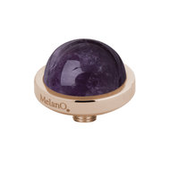 MelanO Vivid Gemstone Meddy Stainless Steel Rose Gold Amethyst