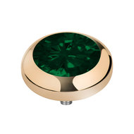 MelanO Vivid Zirkonia Aufsatz Goldfarben Emerald Green