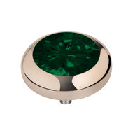 MelanO Vivid Zirkonia Aufsatz Roségoldfarben Emerald Green