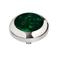 MelanO Vivid Zirkonia Aufsatz Silberfarben Emerald Green