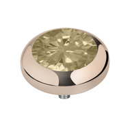 MelanO Vivid Zirkonia Meddy Edelstaal Rose Goud Light Honey