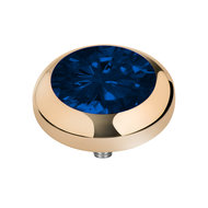 MelanO Vivid Zirkonia Meddy Edelstaal Goud Navy Blue