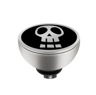 MelanO Twisted Girls Setting Edelstaal Zilver Happy Skull Black