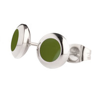 MelanO Vivid Earrings Resin Olive