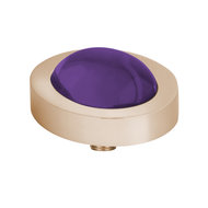 Melano Vivid Aufsatz Oval Roségoldfarben Zirkonia Bal Purple