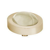 Melano Vivid Meddy Oval Edelstaal Goudkleurig Zirkonia Bal Citrine