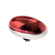 Melano Twisted Meddy Oval Stainless Steel Dark Red