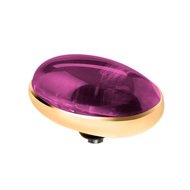 Melano Twisted Meddy Oval Stainless Steel Gold-coloured Fuchsia