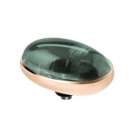 Melano Twisted Meddy Oval Stainless Steel Rose Gold-coloured Transparent Black