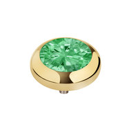 Melano Vivid Zirkonia Meddy Edelstaal Goudkleurig Morocco Mint