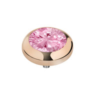 Melano Vivid Zirkonia Meddy Stainless Steel Rose Gold-coloured Blossom Pink