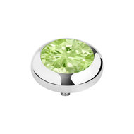 Melano Vivid Zirkonia Aufsatz Silberfarben Aqua Green