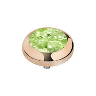 Melano Vivid Zirkonia Meddy Edelstaal Rose Goudkleurig Aqua Green