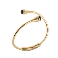 Melano Twisted Curved Bracelet Stainless Steel Gold-coloured
