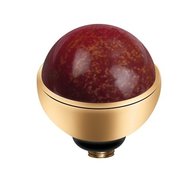 Melano Goudkleurig Edelstaal Twisted Meddy Half Edelsteen Rainbow Jasper