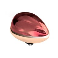 Melano Twisted Meddy Pear Stainless Steel Dark Red Rose Gold-coloured