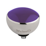 Melano Twisted Resin Meddy Edelstaal Zilverkleurig Purple