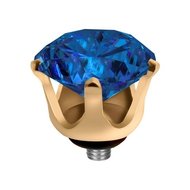 Melano Twisted Crown Aufsatz Goldfarben Blue