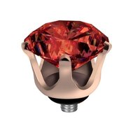 Melano Twisted Crown Edelstaal Meddy Rose Goudkleurig Dark Red