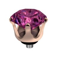 Melano Twisted Crown Stainless Steel Meddy Rose Gold-coloured Fuchsia