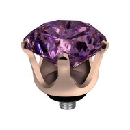 Melano Twisted Crown Edelstaal Meddy Rose Goudkleurig Purple