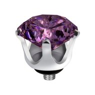 Melano Twisted Crown Edelstaal Meddy Zilverkleurig Purple