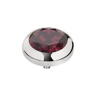 Melano Vivid Zirkonia Meddy Zilverkleurig Burgundy