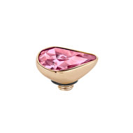 Melano Twisted Meddy 8mm Pear Rose Gold-coloured Rose