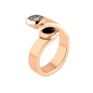 Melano Vivid Ring Violet Edelstaal Rose Goudkleurig 6mm breed