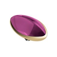 Melano Twisted Meddy Marquise Stainless Steel Gold-coloured Fuchsia