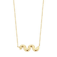 Melano Friends Necklace Crinkle Gold-Coloured