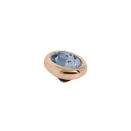 Melano Twisted Aufsatz Oval Roségoldfarben Denim Blue