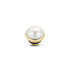 Melano Twisted Meddy Pearl Stone  Gold Coloured White_