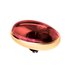 Melano Twisted Meddy Oval Stainless Steel Gold-coloured Dark Red_